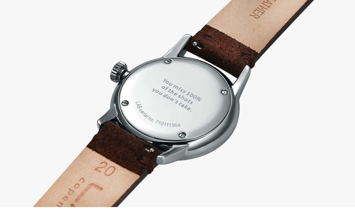 LAB by LAB Copenhagen watch engraving on case back