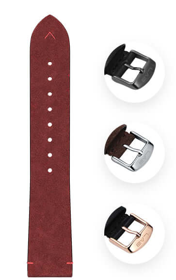 LAB by LAB Copenhagen Watch Strap Wine Red Suede